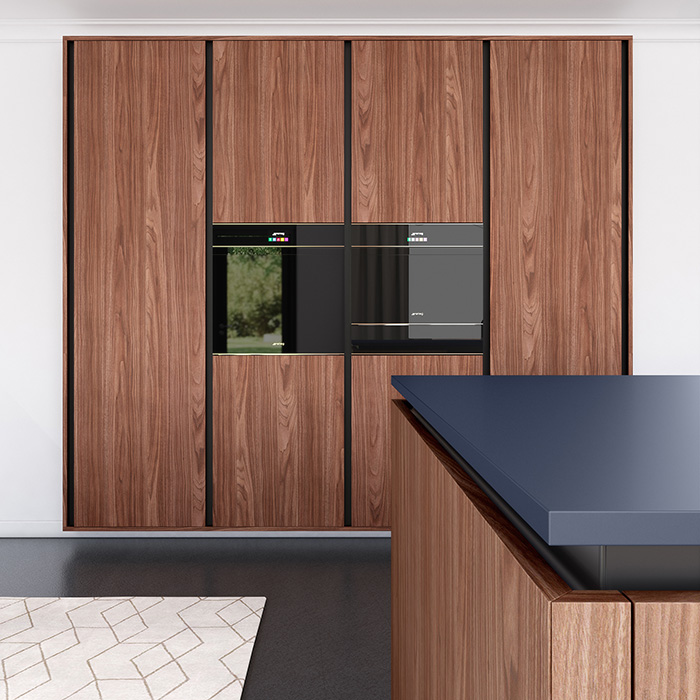 Cuisine bleue et bois