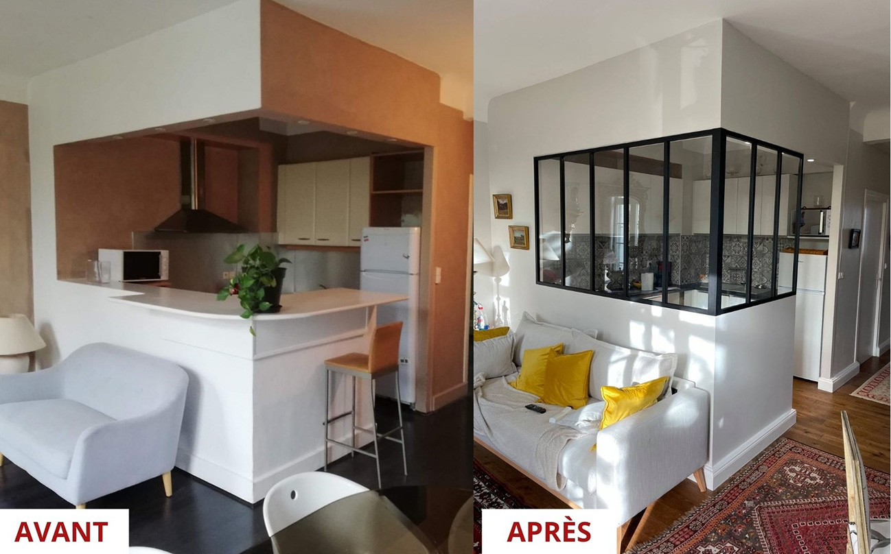 Rénovation cuisine verrière