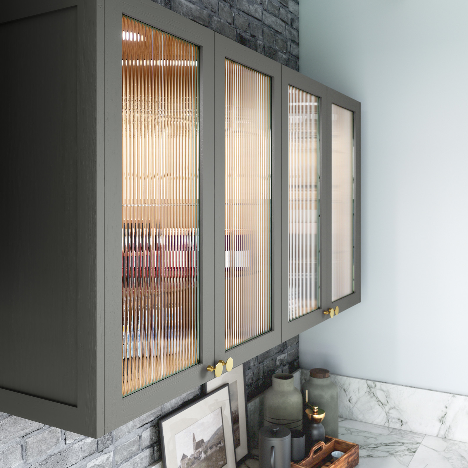 Cuisine vert et bois