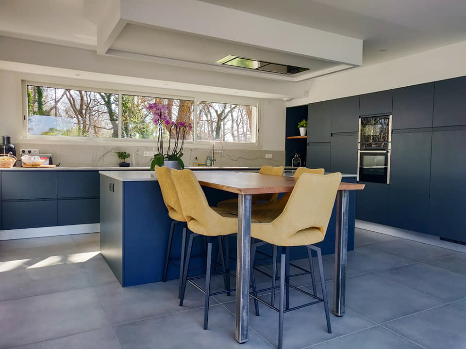 Cuisine sans poignée anthracite 