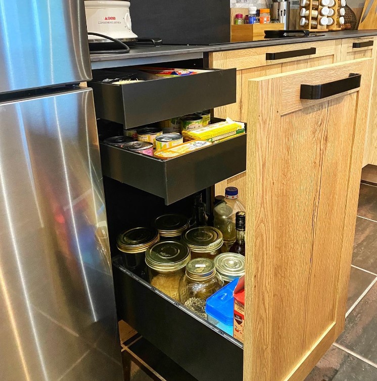 Tiroirs cuisine bois