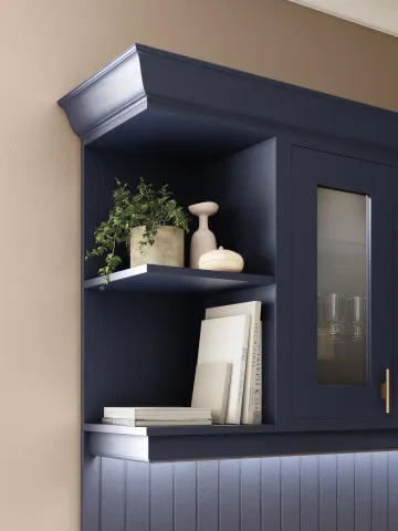 Etagère ouverte d'angle en bois massif