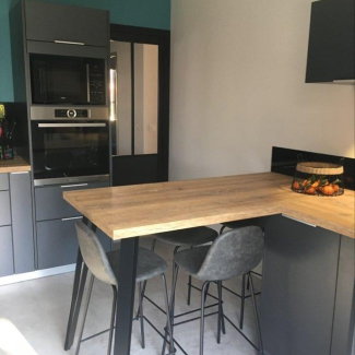 Cuisine noire et bois