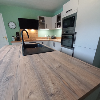 cuisine bois et blanche