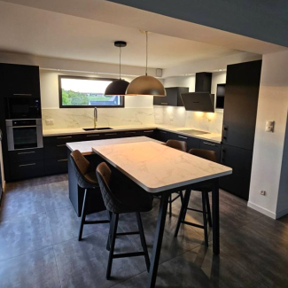 cuisine noire et bois