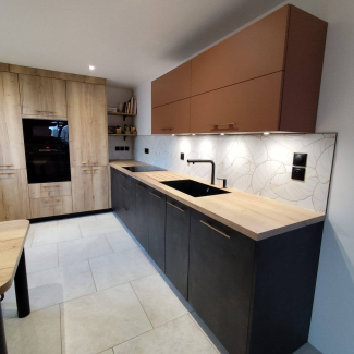 cuisine noire et bois