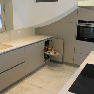 Cuisine blanche et grise