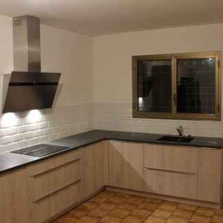 Cuisine noire et bois