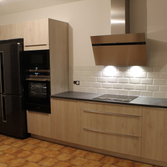 Cuisine noire et bois