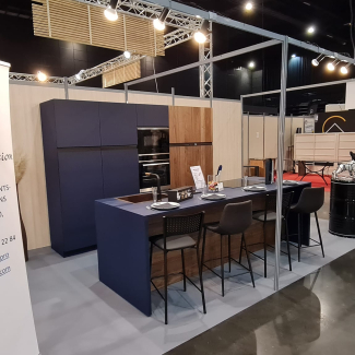 Cuisine bleue et bois