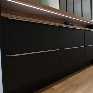 Cuisine noire et bois