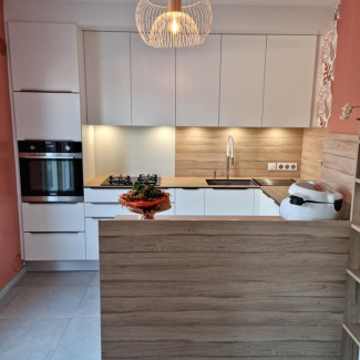 Cuisine blanche en U