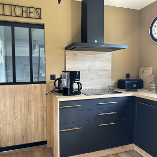 Cuisine noire et bois