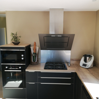 cuisine noir et bois