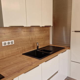 cuisine blanche et bois