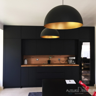 cuisine noire et bois