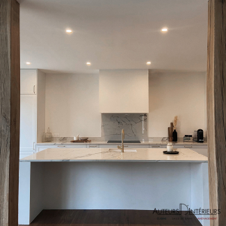 Cuisine blanche brillante