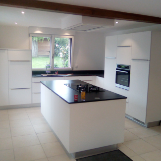 cuisine blanche et bois