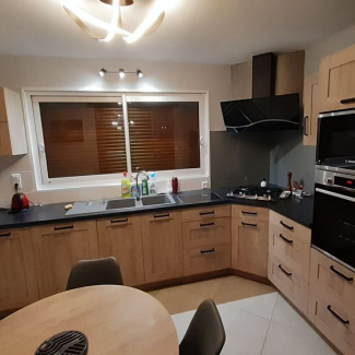 cuisine noire et bois