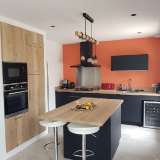 cuisine noire et bois