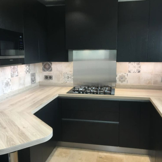 cuisine noire et bois