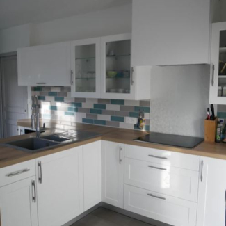 cuisine blanche et bois