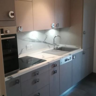 Cuisine grise et marbre