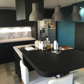 cuisine noir et bois