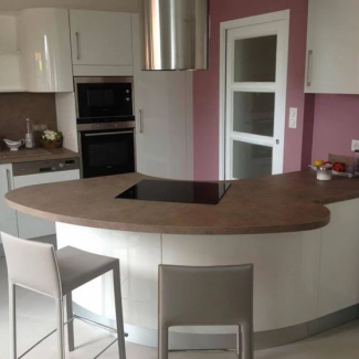 cuisine blanche et bois