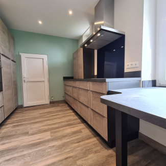 Cuisine en bois linéaire