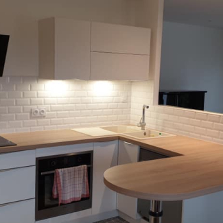 cuisine blanche et bois