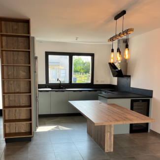 Cuisine vert et bois