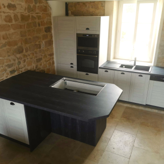 Cuisine blanche et noir