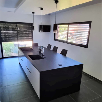 Cuisine blanche et noire