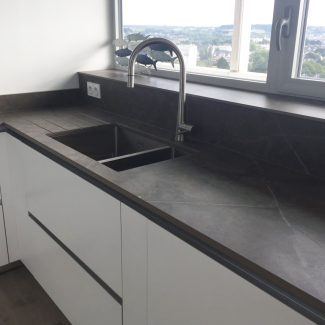 cuisine noire et blanche