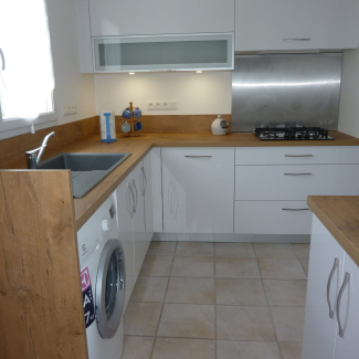 cuisine blanche et bois