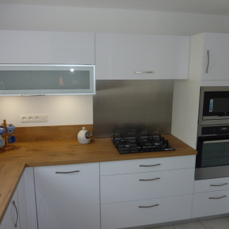 cuisine blanche et bois