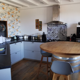 cuisine noire et blanche