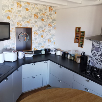 cuisine noire et blanche