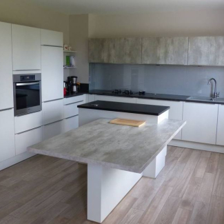 cuisine blanche et bois