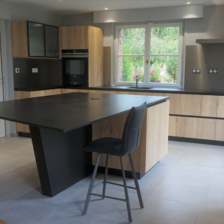 cuisine noire et bois