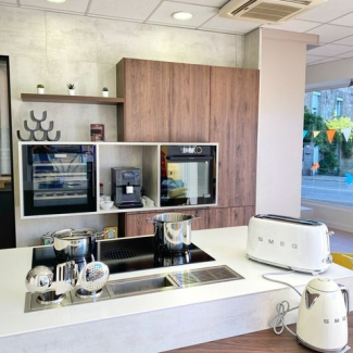 Cuisine blanche et bois