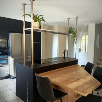 Cuisine noire et bois