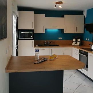 cuisine blanche et bois