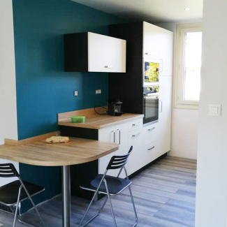 cuisine blanche et bois