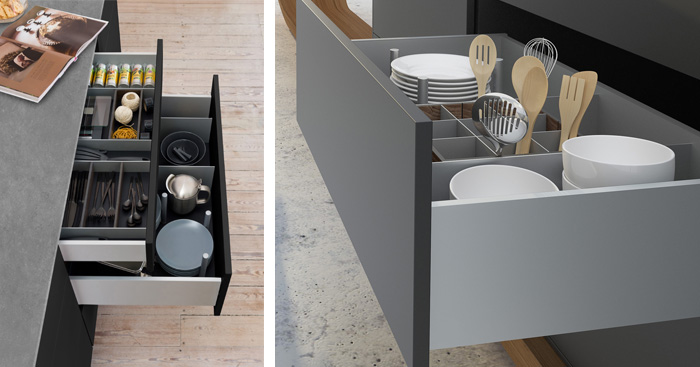 Grands tiroirs cuisine